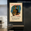 The Regular Vintage Figure Retro Advertisement Portrait Photo Canvas Print for Room Wall Décor