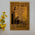 Remember and Invest Figure Vintage Advertisement Poster Artwork Image Canvas Print for Room Wall Decoration