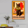 Come On Join Now Vintage Animal Reproduction Advertisement Poster Artwork Photo Canvas Print for Room Wall Décor