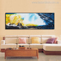 Dapple Panoramic Abstract Modern Painting Canvas Print for Living Room Wall Molding