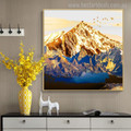 Mountains Nature Landscape Painting Canvas Print for Lounge Room Wall Flourish