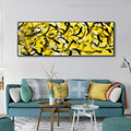 Curved Lines Abstract Modern Panoramic Painting Canvas Print for Living Room Wall Decor