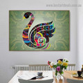 Multicolor Design Swan Bird Animal Modern Portrait Image Canvas Print for Room Wall Adornment