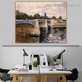 The Seine with the Pont de la Grande Jette Vincent Van Gogh Cityscape Post Impressionism Artwork Image Canvas Print for Room Wall Ornament