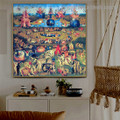 The Garden of Earthly Delights I Hieronymus Bosch Figure Landscape Northern Renaissance Reproduction Portrait Picture Canvas Print for Room Wall Ornament
