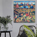 The Garden of Earthly Delights I Hieronymus Bosch Figure Landscape Northern Renaissance Reproduction Portrait Image Canvas Print for Room Wall Decoration