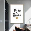 Heart with Arrow Modern Quote Framed Portrait Image Canvas Print for Room Wall Flourish