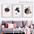 Geometric Triangle Abstract Nordic Framed Artwork Photo Canvas Print for Room Wall Garnish