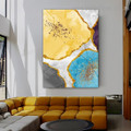 Hued Marble Modern Abstract Framed Portrait Painting Canvas Print for Room Wall Adornment