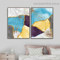 Multicolor Marble Pattern Modern Abstract Framed Artwork Image Canvas Print for Room Wall Decoration