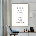 Good Things Quote Typography Scandinavian Framed Artwork Picture Canvas Print for Room Wall Garniture