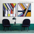 Colorful Concrete Pattern Abstract Modern Framed Artwork Image Canvas Print for Room Wall Garnish