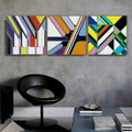 Diagonal Dapple Streak Abstract Modern Framed Artwork Photo Canvas Print for Room Wall Décor