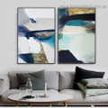 Hued Abstract Marble Scandinavian Framed Portrait Picture Canvas Print for Room Wall Drape