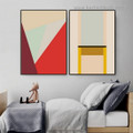 Dapple Bold Stripe Abstract Geometric Modern Framed Artwork Image Canvas Print for Room Wall Flourish