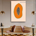 Sliced Papaya Food and Beverage Modern Framed Portrait Picture Canvas Print for Room Wall Décor