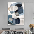 Patches Abstract Modern Framed Portrait Picture Canvas Print for Room Wall Flourish