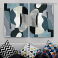 Blots Abstract Modern Framed Portrait Image Canvas Print for Room Wall Ornament