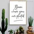 Planted Modern Quotes Canvas Art Print for Room Wall Beautify