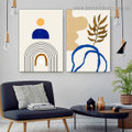 Helicoid Pattern Abstract Scandinavian Framed Artwork Picture Canvas Print for Room Wall Décor