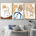 Naked Lady Nude Abstract Scandinavian Framed Artwork Photo Canvas Print for Room Wall Flourish
