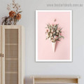 Roses Bouquet Botanical Modern Framed Artwork Image Canvas Print for Room Wall Adornment
