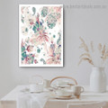 Colorful Blooms Botanical Modern Framed Artwork Photo Canvas Print for Room Wall Garnish