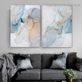 Diversified Marble Abstract Modern Framed Portrait Image Canvas Print for Room Wall Drape