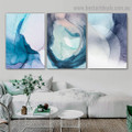 Varicolored Hazy Art Abstract Modern Framed Portrait Photo Canvas Print for Room Wall Adornment