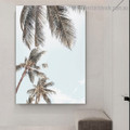 Coconut Palm Tree Botanical Modern Framed Portrait Picture Canvas Print for Room Wall Garniture