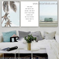 Parked Van Travel Quote Botanical Modern Framed Artwork Picture Canvas Print for Room Wall Decoration