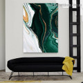 Curved Strokes Concrete Abstract Modern Framed Portrait Photo Canvas Print for Room Wall Garnish