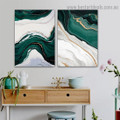 Ripply Stroke Design Abstract Modern Framed Portrait Painting Canvas Print for Room Wall Garnish