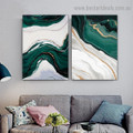 Ripply Stroke Design Abstract Modern Framed Portrait Image Canvas Print for Room Wall Ornament