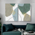 Strolling Smirch Abstract Modern Framed Portrait Picture Canvas Print for Room Wall Garniture