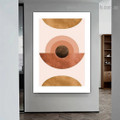 Circuitous Design Abstract Scandinavian Framed Portrait Photo Canvas Print for Room Wall Spruce