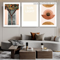 Sun Light Abstract Botanical Typography Scandinavian Framed Artwork Photo Canvas Print for Room Wall Adornment