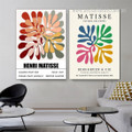Coloured Smirch Leaflets Spots Typography 2 Piece Framed Stretched Abstract Modern Painting Photograph Canvas Print for Room Wall Trimming