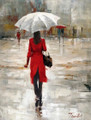 The Parasols Colleens Abstract Modern Watercolor Figure Painting Picture Print