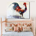 Big Cock Modern Animal Abstract Watercolor Painting Portrait Print Kids Room Wall Getup