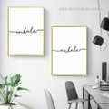 Exhale Inhale Quotes Abstract 2 Piece Framed Stretched Wall Artwork Photograph Nordic Canvas Print for Room Decor