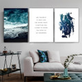 Where You Want Modern 3 Panel Typography Painting Photograph Abstract Framed Stretched Canvas Print for Room Wall Outfit