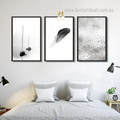 Adherents Flock Abstract Artwork Nordic 3 Piece Photograph Bird Framed Stretched Canvas Print for Room Wall Illumination