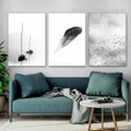 Adherents Flock Sky Nordic 3 Piece Framed Stretched Bird Painting Photograph Abstract Canvas Print for Wall Hanging Moulding