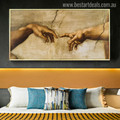 Touch of God Renaissance Mix Artists Painting Portrait Canvas Print for Bedroom Wall Getup