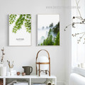 Nature Arbor Solitude Nordic Botanical Painting Photo 2 Piece Framed Stretched Naturescape Canvas Print for Room Wall Tracery