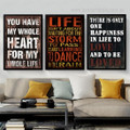 Love And To Be Loved Abstract Quotes 3 Piece Stretched Framed Vintage Painting Photograph Canvas Print for Room Wall Outfit