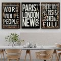 Today My Schedule Abstract Vintage 3 Piece Stretched Framed Painting Photograph Canvas Print for Room Wall Finery