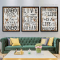 A Life Of Purpose Abstract 3 Piece Vintage Quotes Framed Stretched Wall Artwork Photograph Canvas Print For Room Getup
