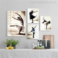 Dancer Wenches Modern Figure Canvas Artwork Print for Living Room Wall Flourish